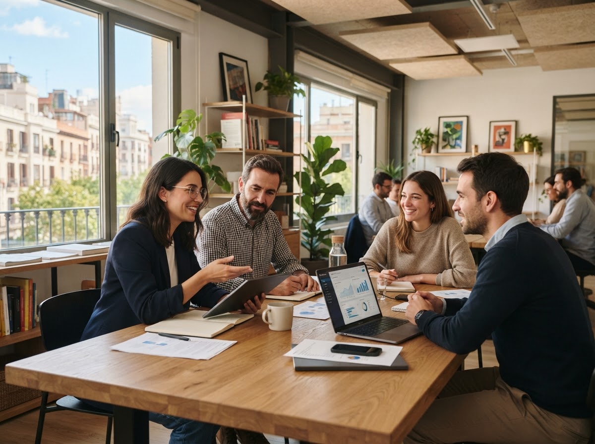 CobroFirme equipo de análisis trabajando sobre modelos de datos financieros